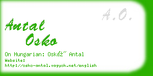 antal osko business card